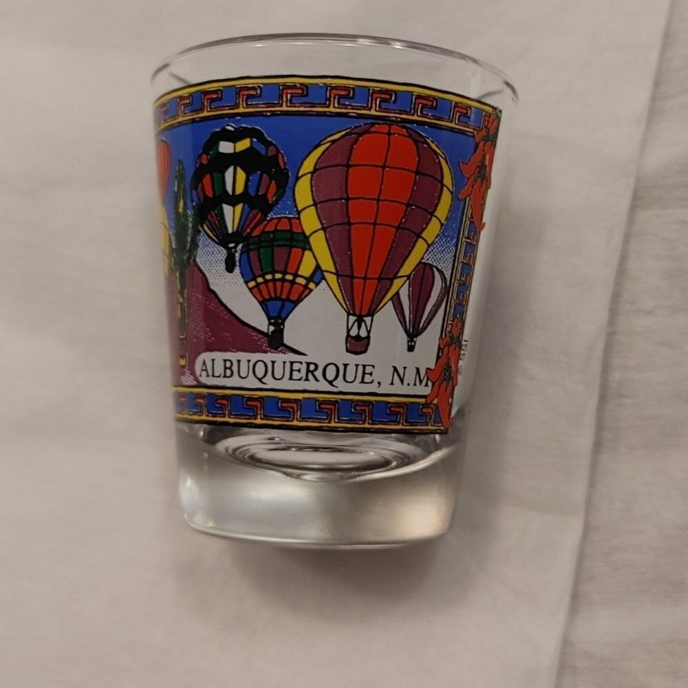 Albuquerque New Mexico Shot Glass Hot Air Balloons